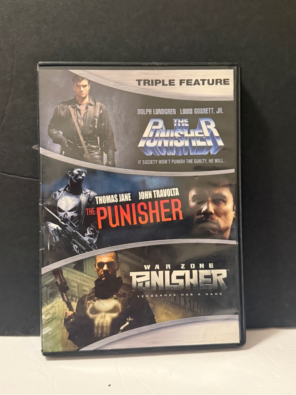 The Punisher Triple Feature DVD 1989 2004 War Zone Dolph Lundgren Thomas Jane